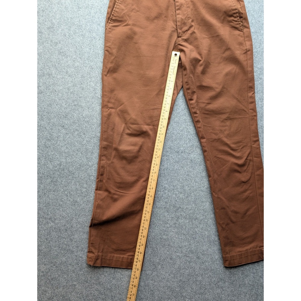 Banana Republic Aiden Chino Men's Casual Pants 31-30 Brown Slim Straight - Picture 6 of 8